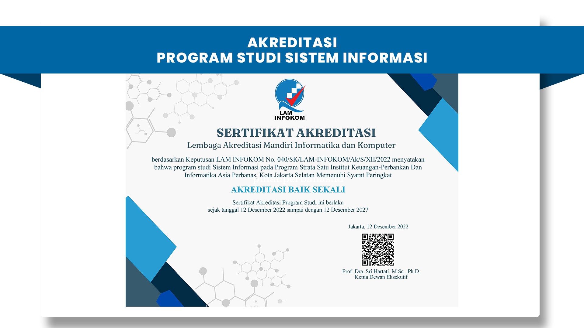 Akreditasi Program Studi Sistem Informasi
